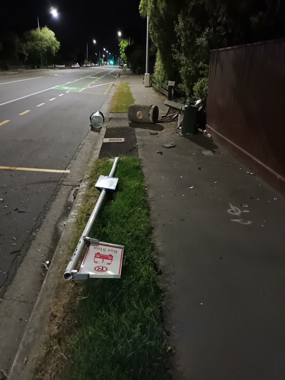 The photograph attached to this roading/streets report