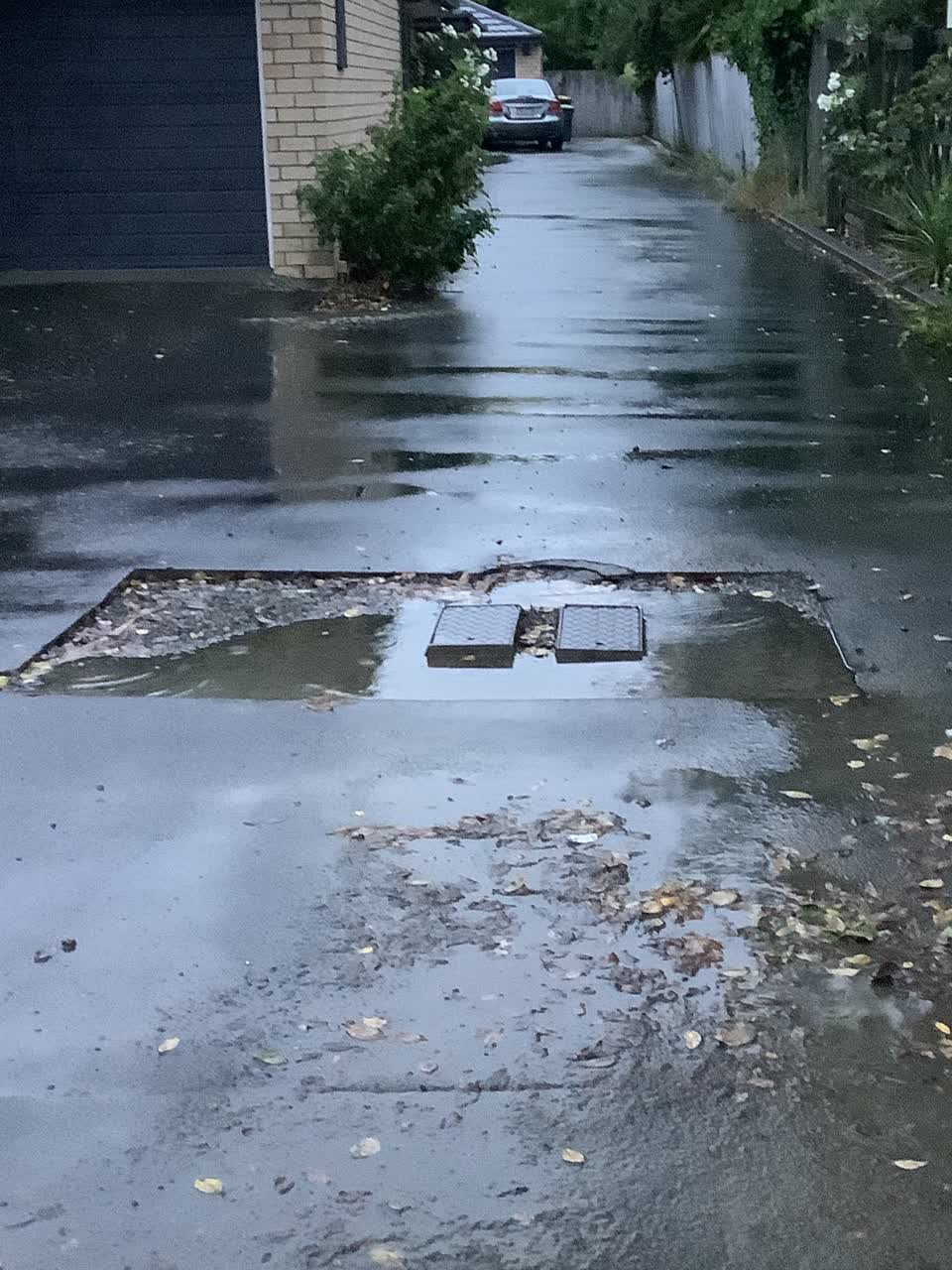 The photograph attached to this water leak report