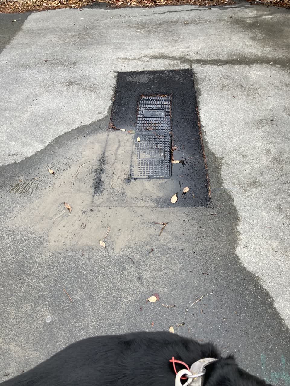The photograph attached to this water leak report
