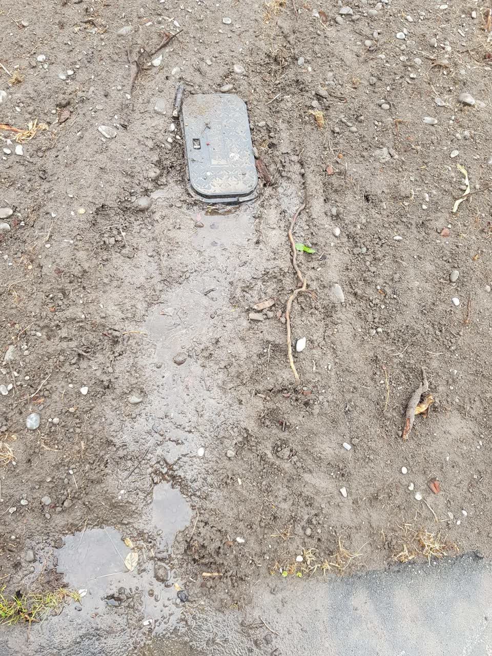 The photograph attached to this water leak report