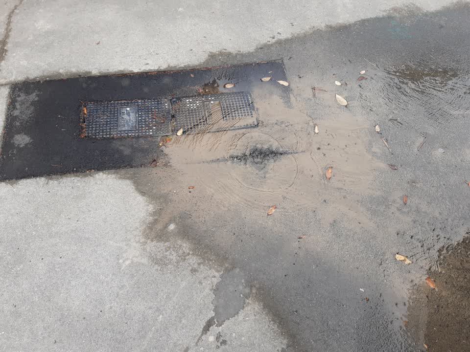 The photograph attached to this water leak report