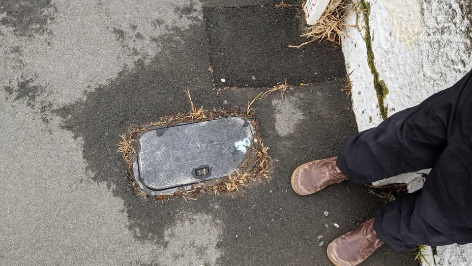 The photograph attached to this water leak report