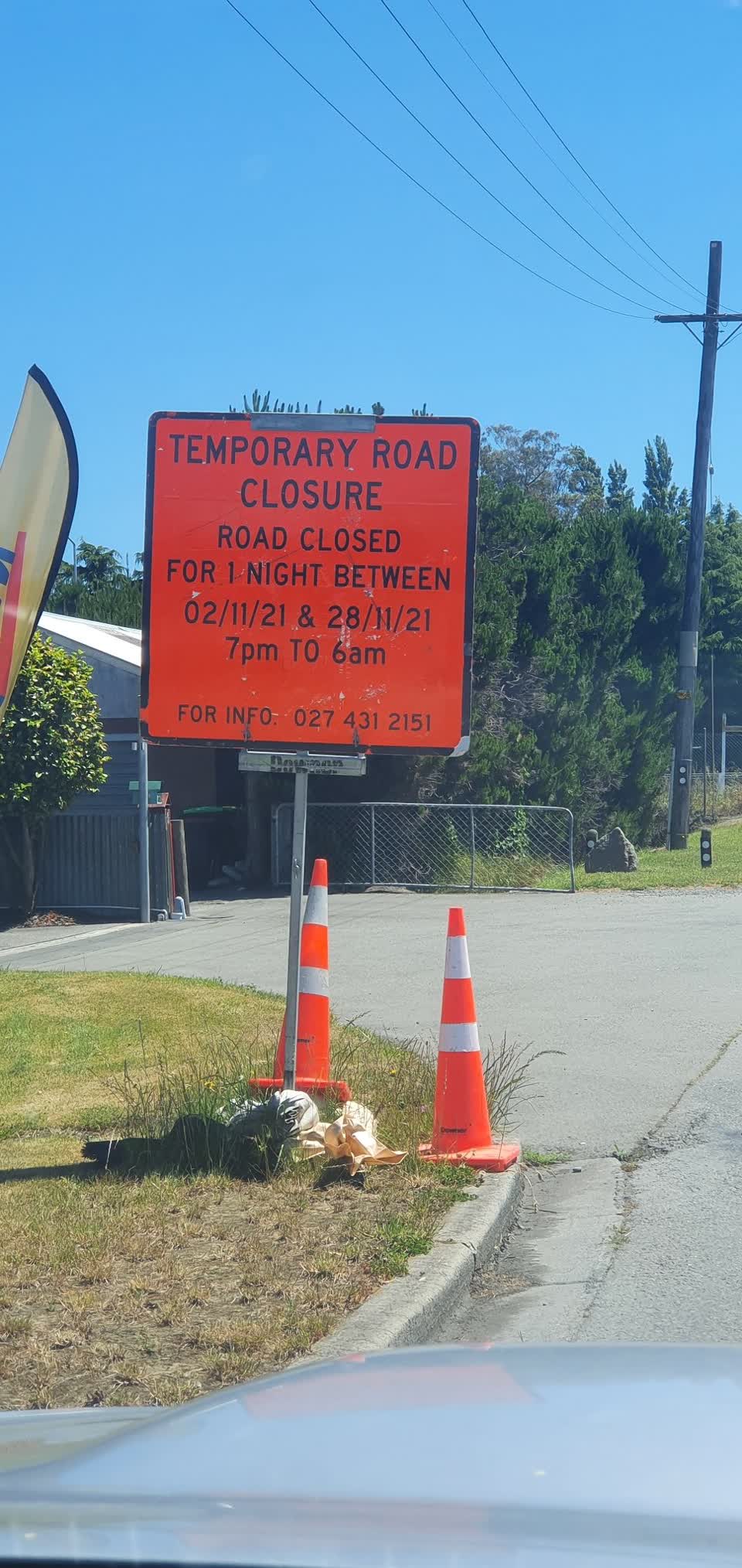 The photograph attached to this roading/streets report