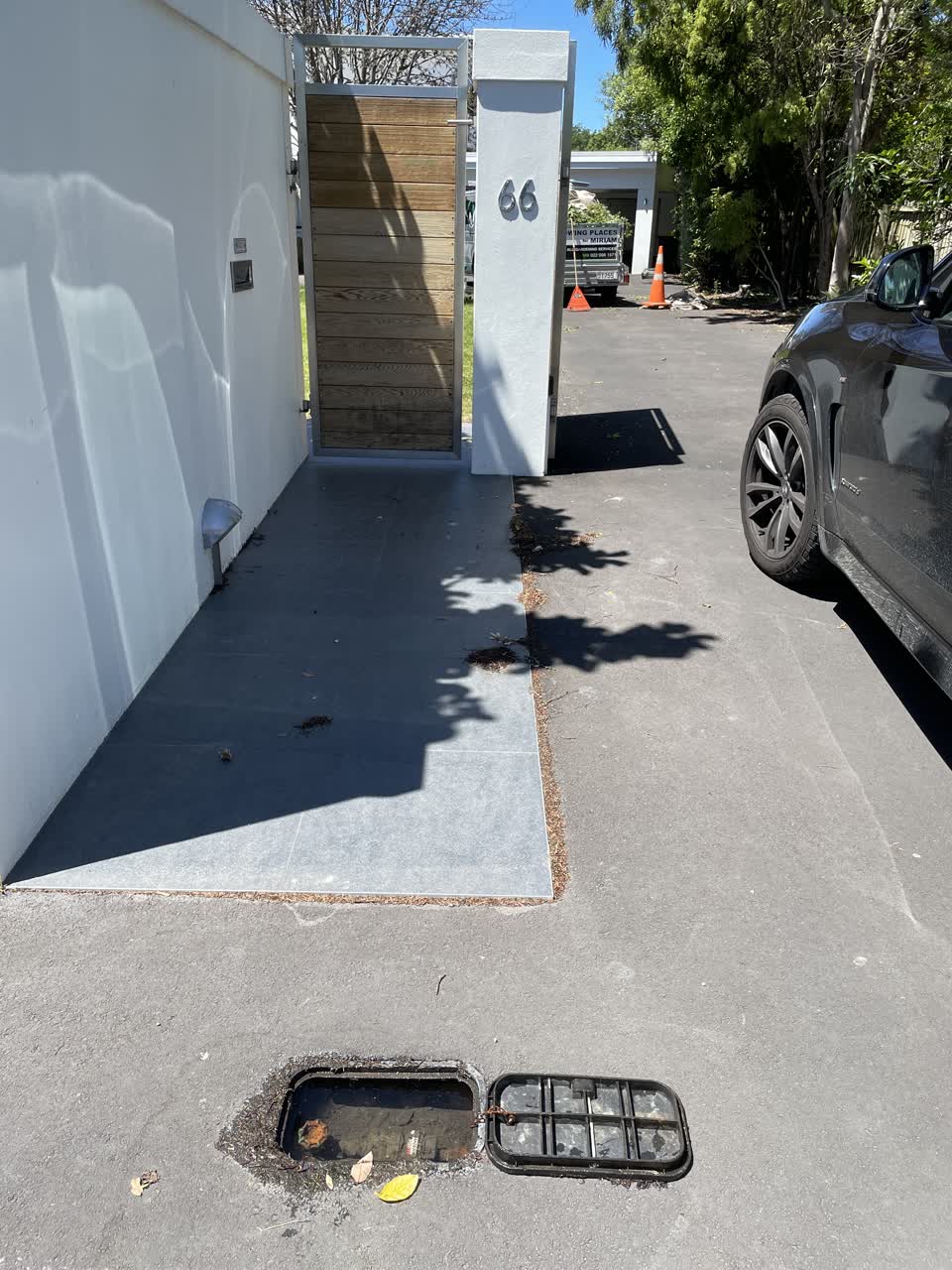 The photograph attached to this water leak report