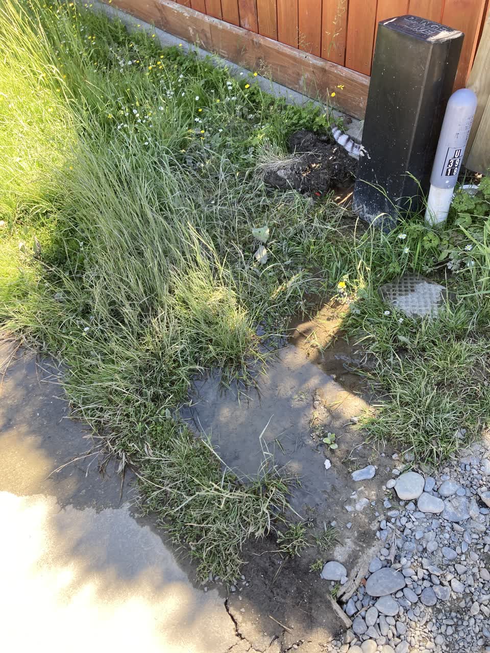 The photograph attached to this water leak report