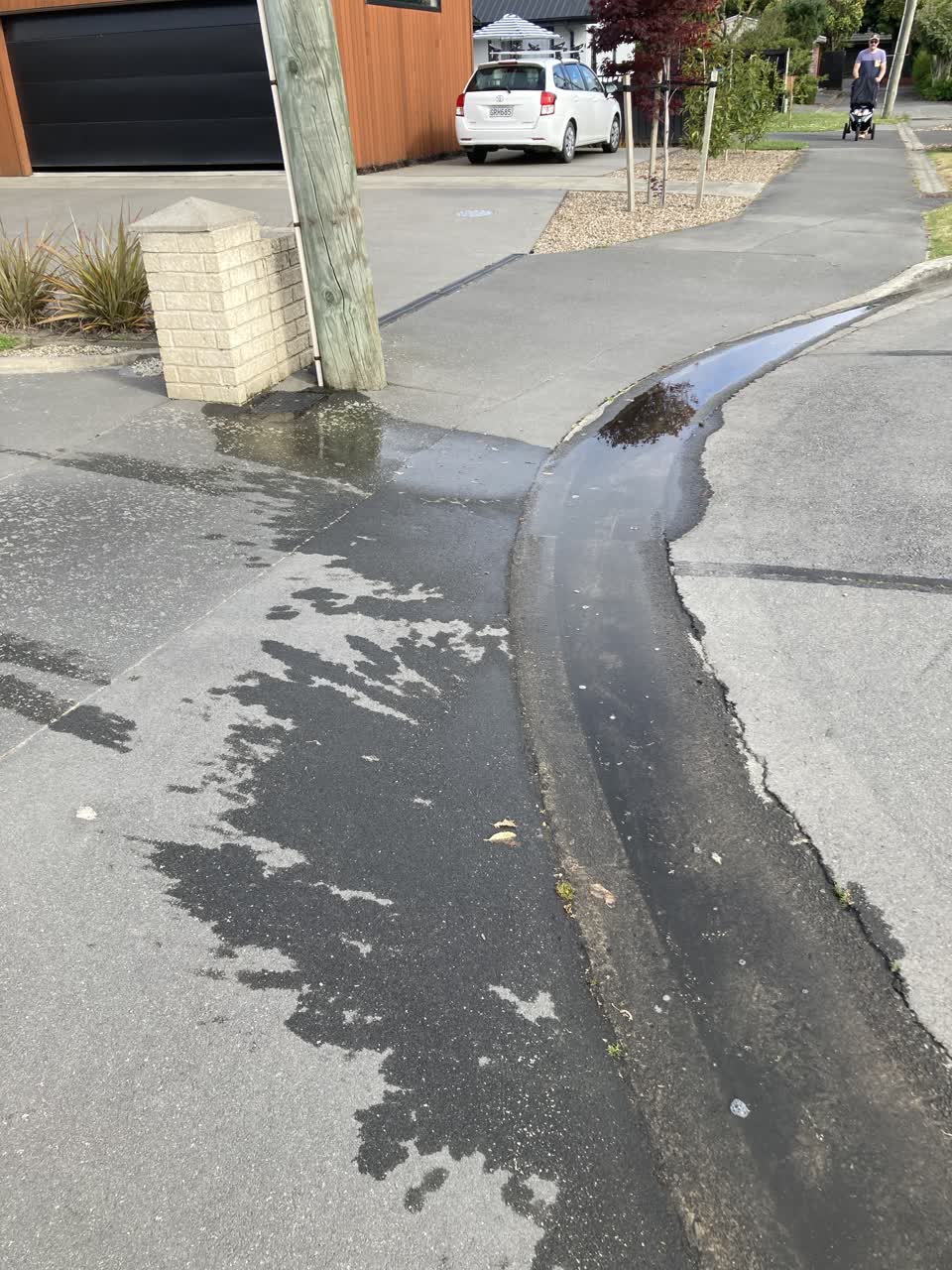 The photograph attached to this water leak report