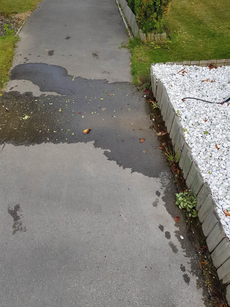 The photograph attached to this water leak report