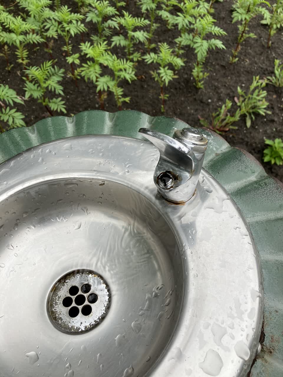 The photograph attached to this water leak report