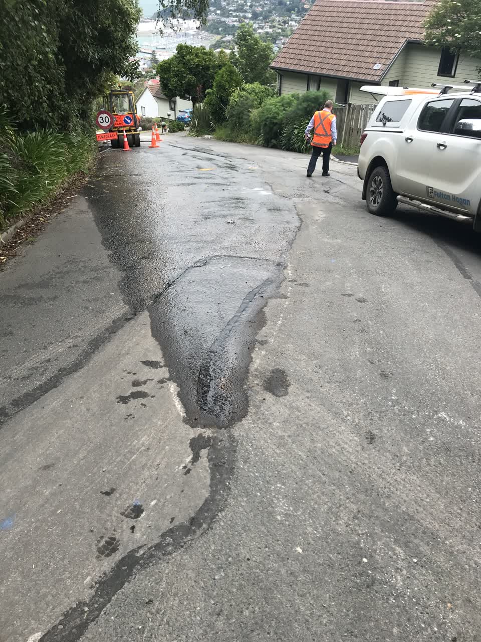 The photograph attached to this water leak report