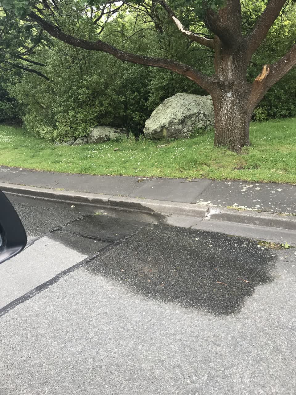 The photograph attached to this water leak report