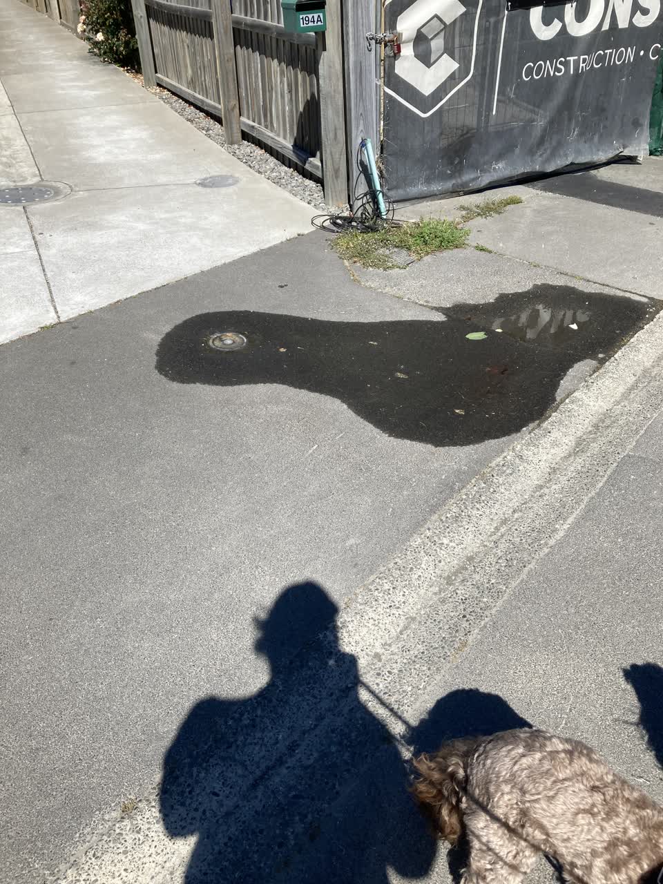 The photograph attached to this water leak report