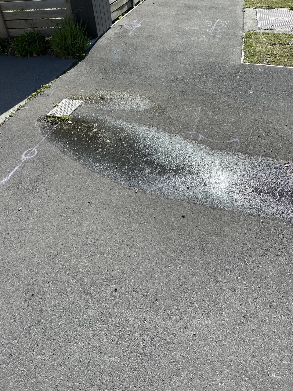 The photograph attached to this water leak report