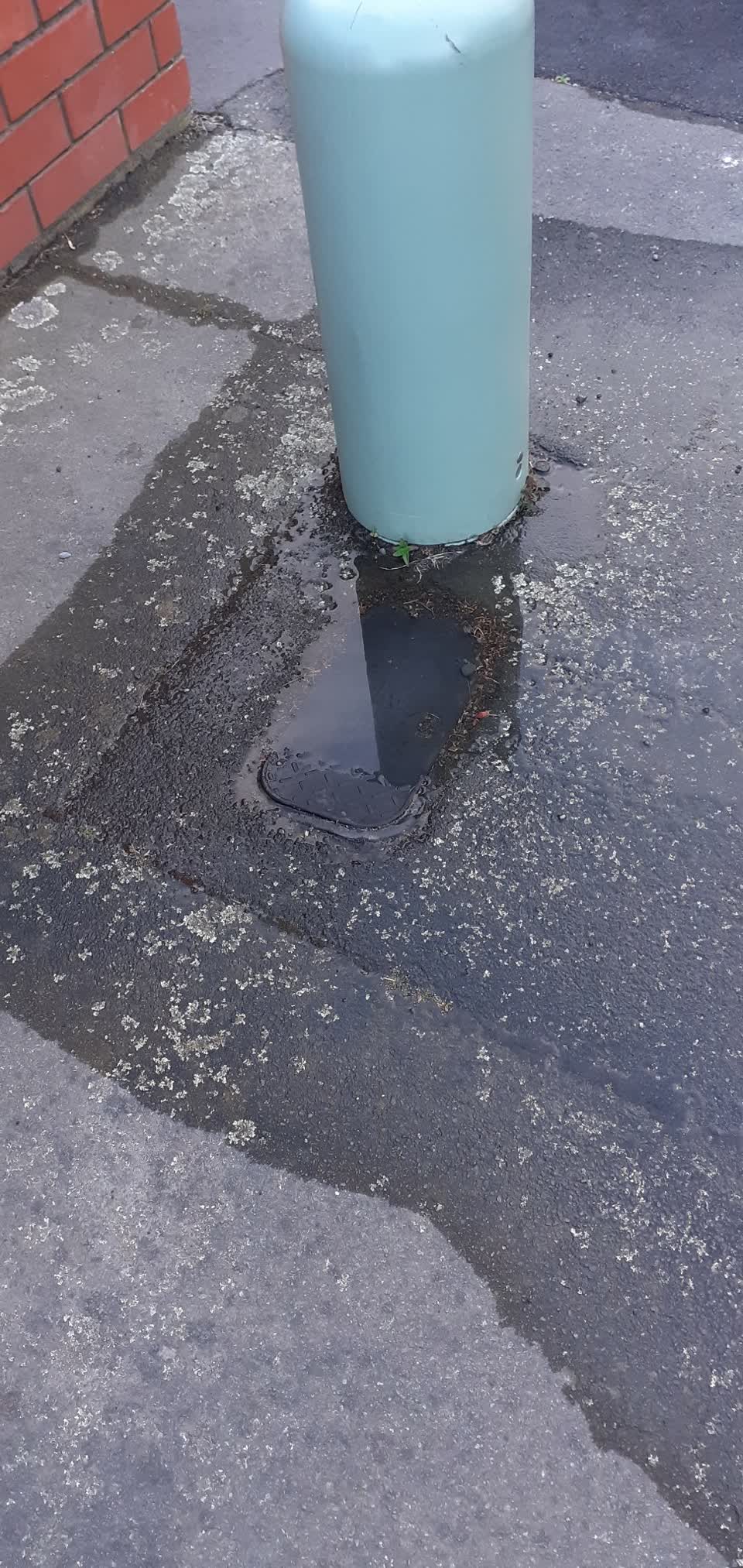 The photograph attached to this water leak report