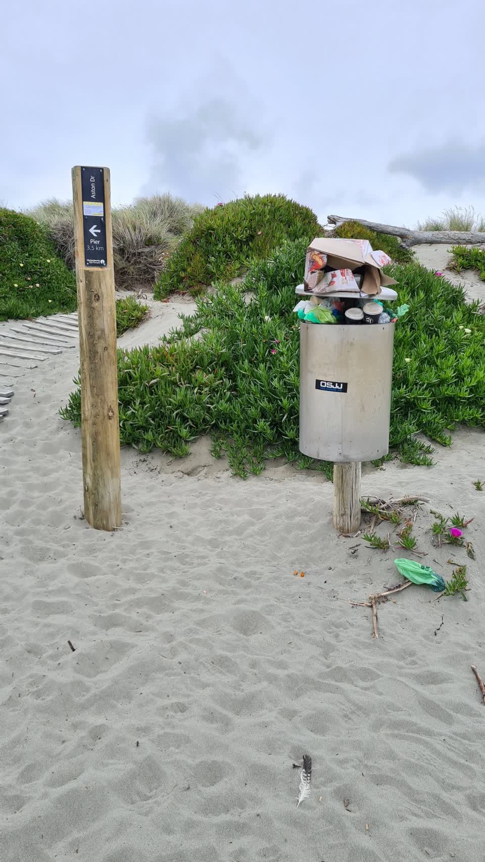 The photograph attached to this rubbish/recycling report