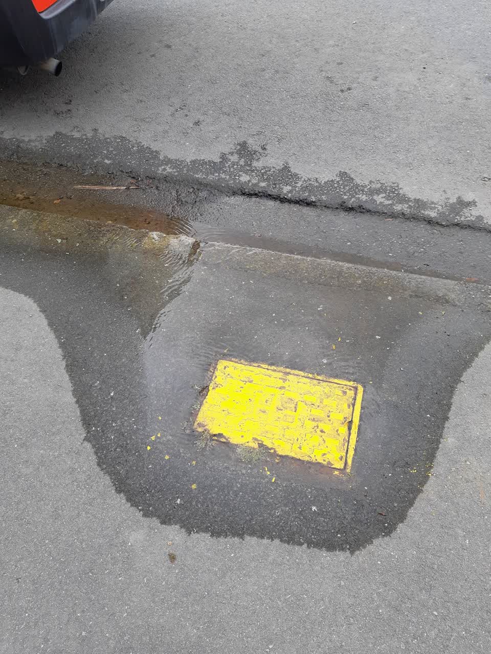 The photograph attached to this water leak report
