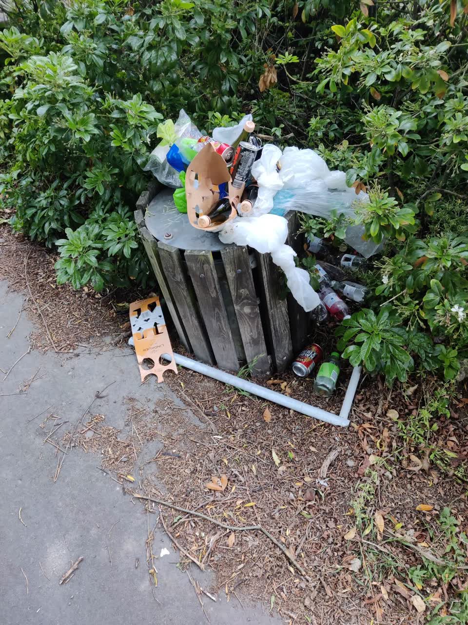 The photograph attached to this rubbish/recycling report