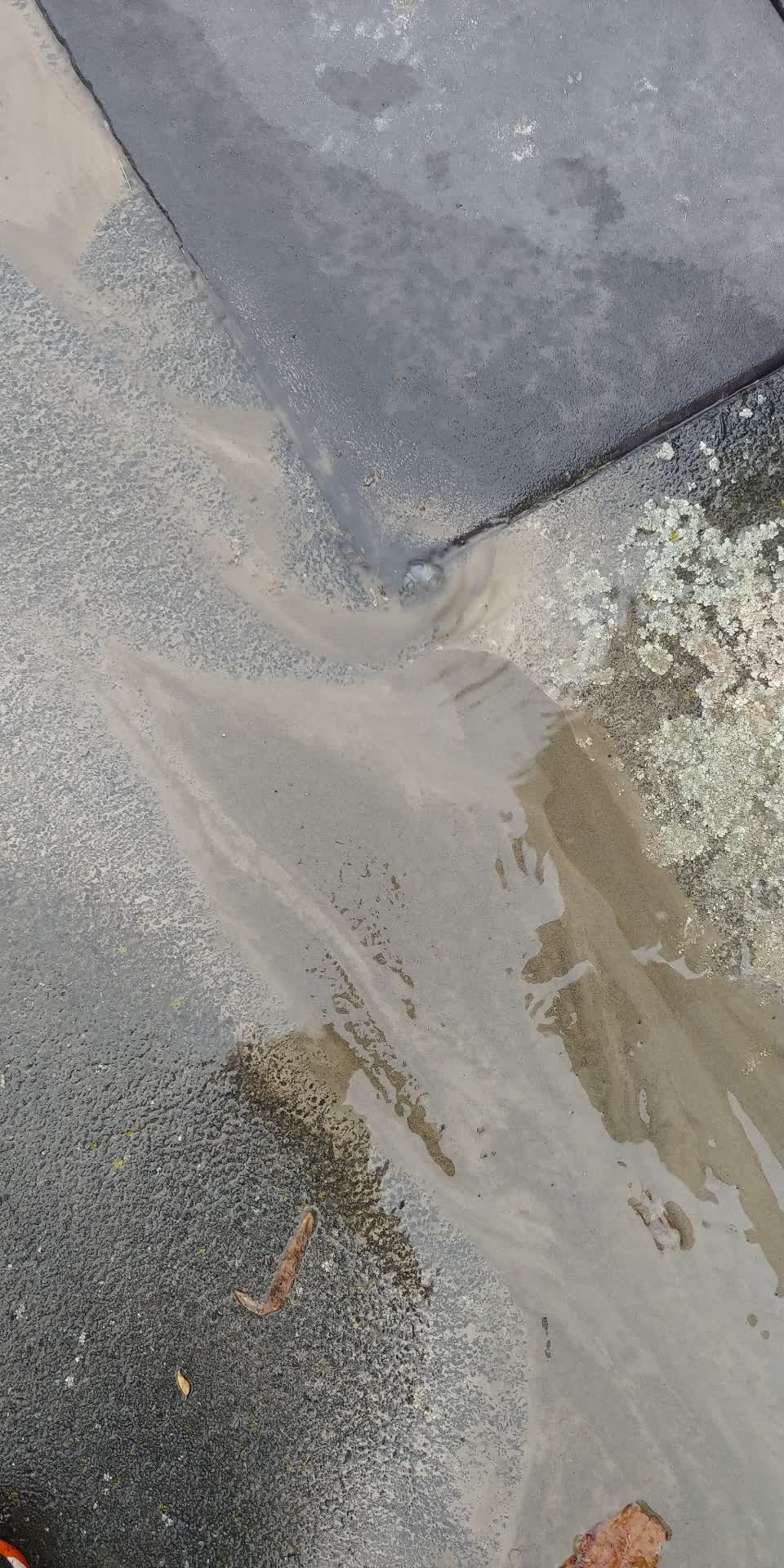 The photograph attached to this water leak report