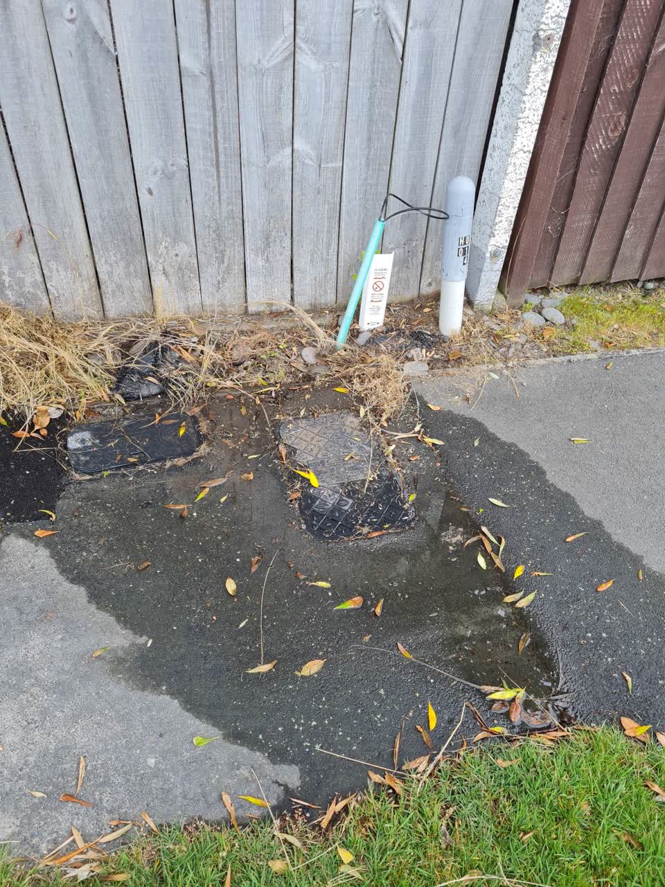 The photograph attached to this water leak report