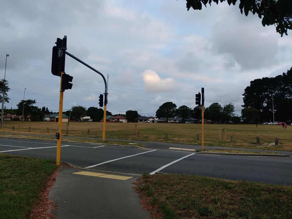 The photograph attached to this street light outage report