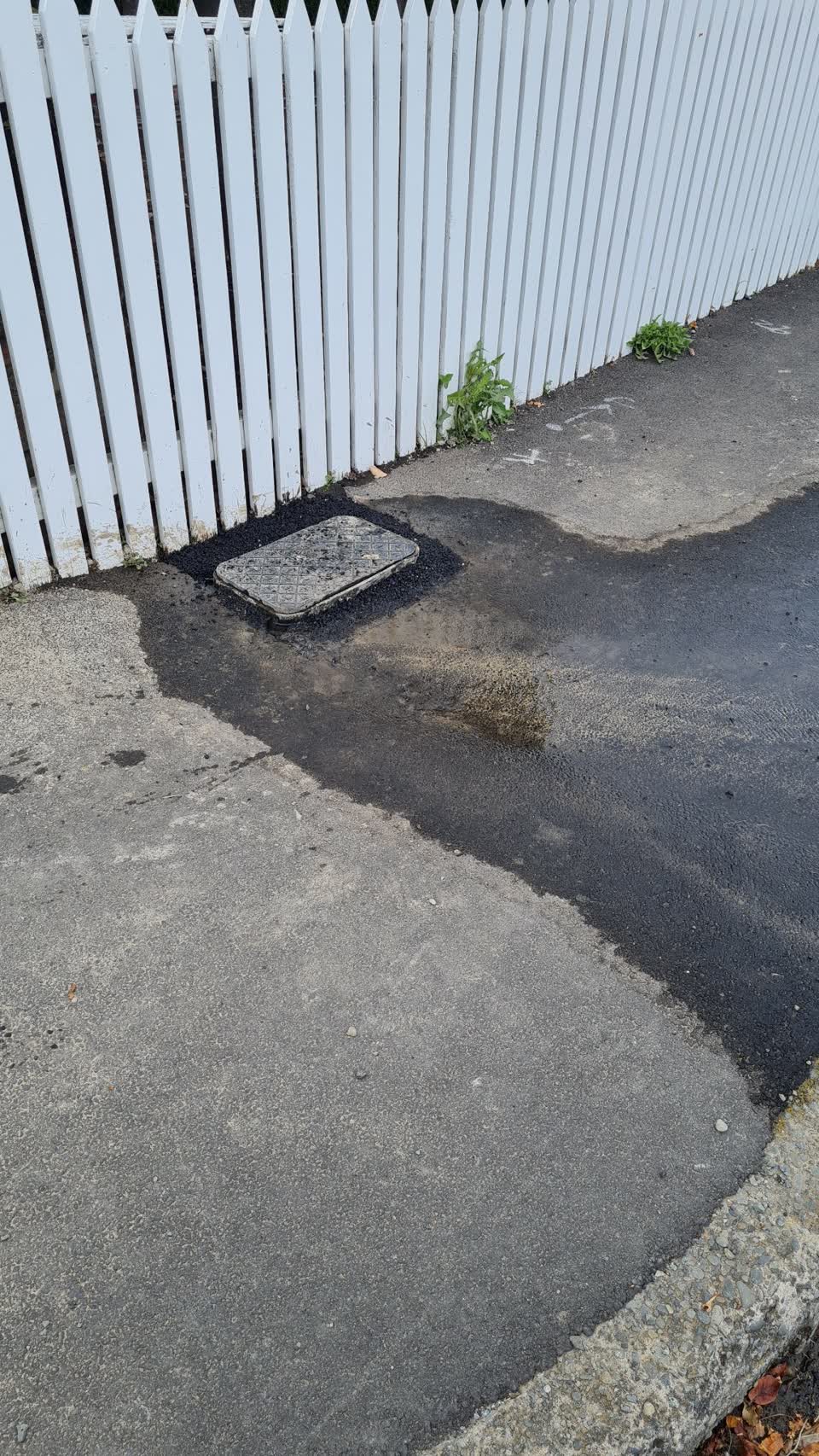 The photograph attached to this water leak report