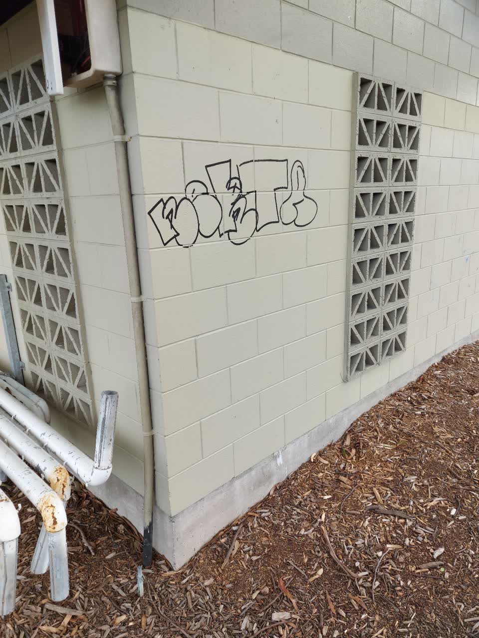 The photograph attached to this graffiti report