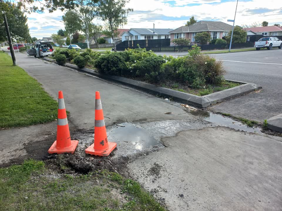 The photograph attached to this water leak report