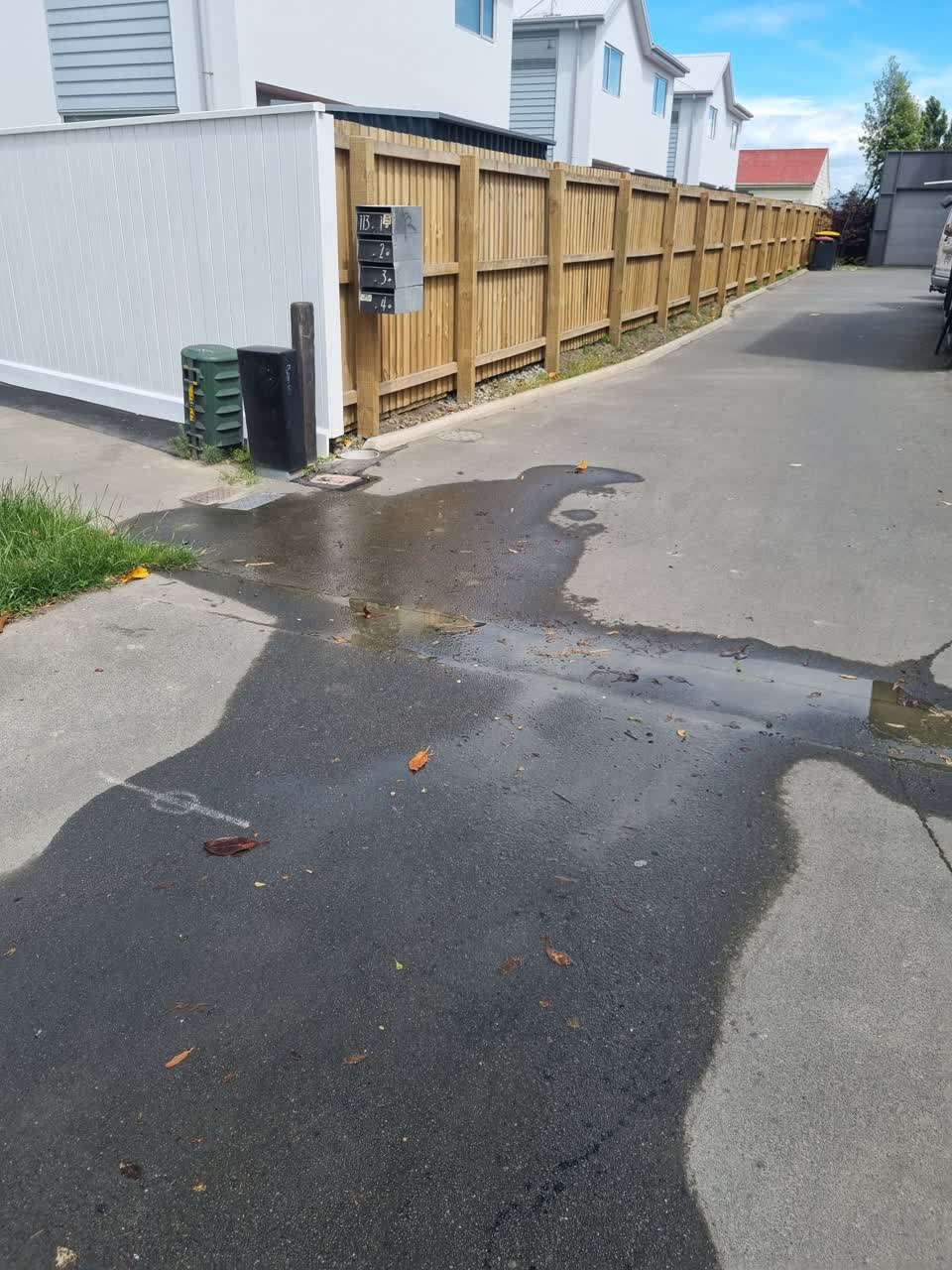 The photograph attached to this water leak report