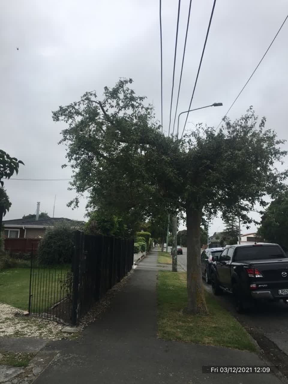 The photograph attached to this roading/streets report