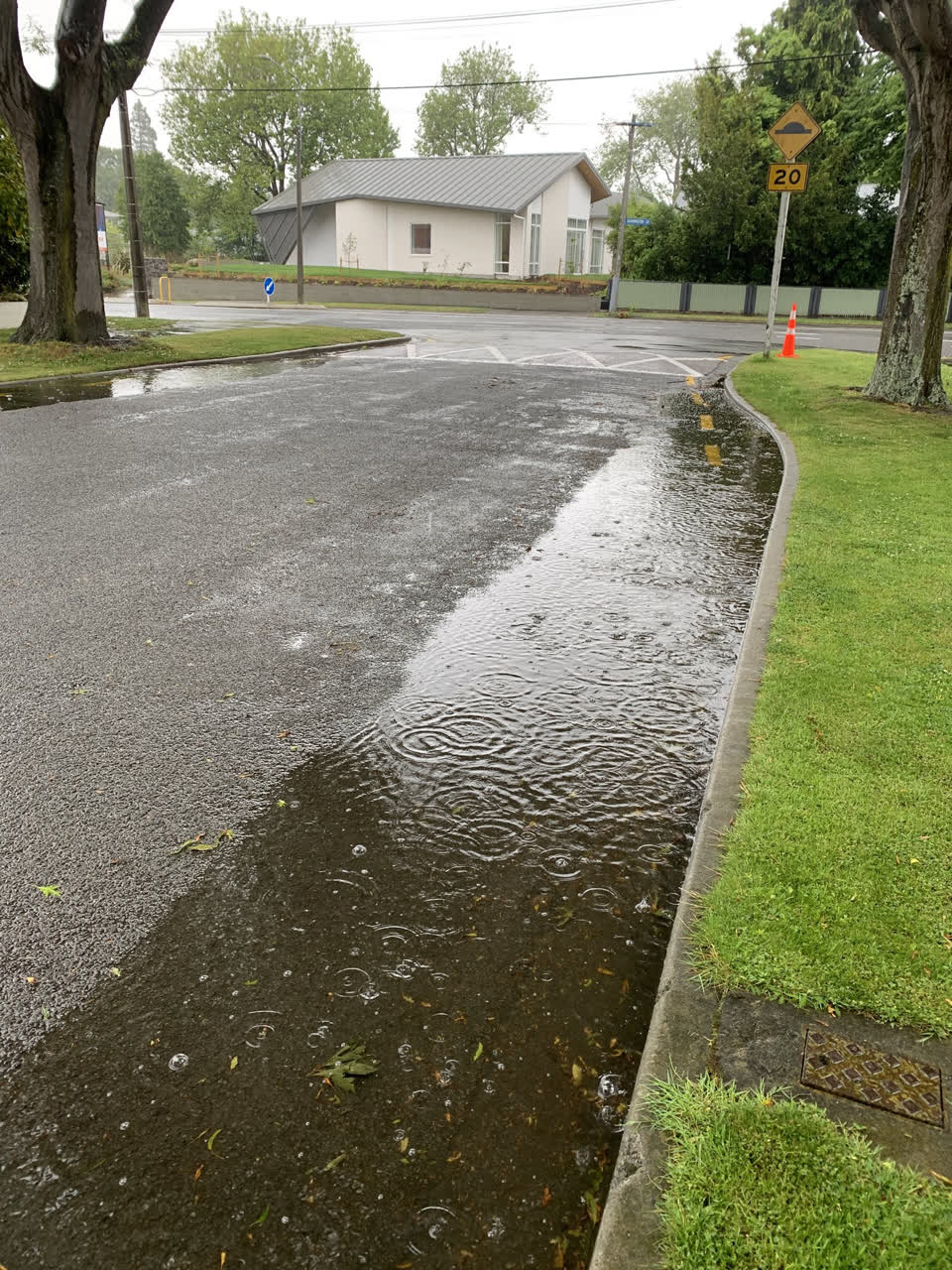 The photograph attached to this flooding report