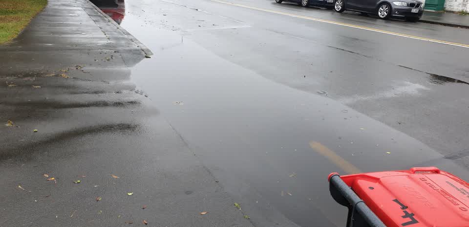 The photograph attached to this flooding report