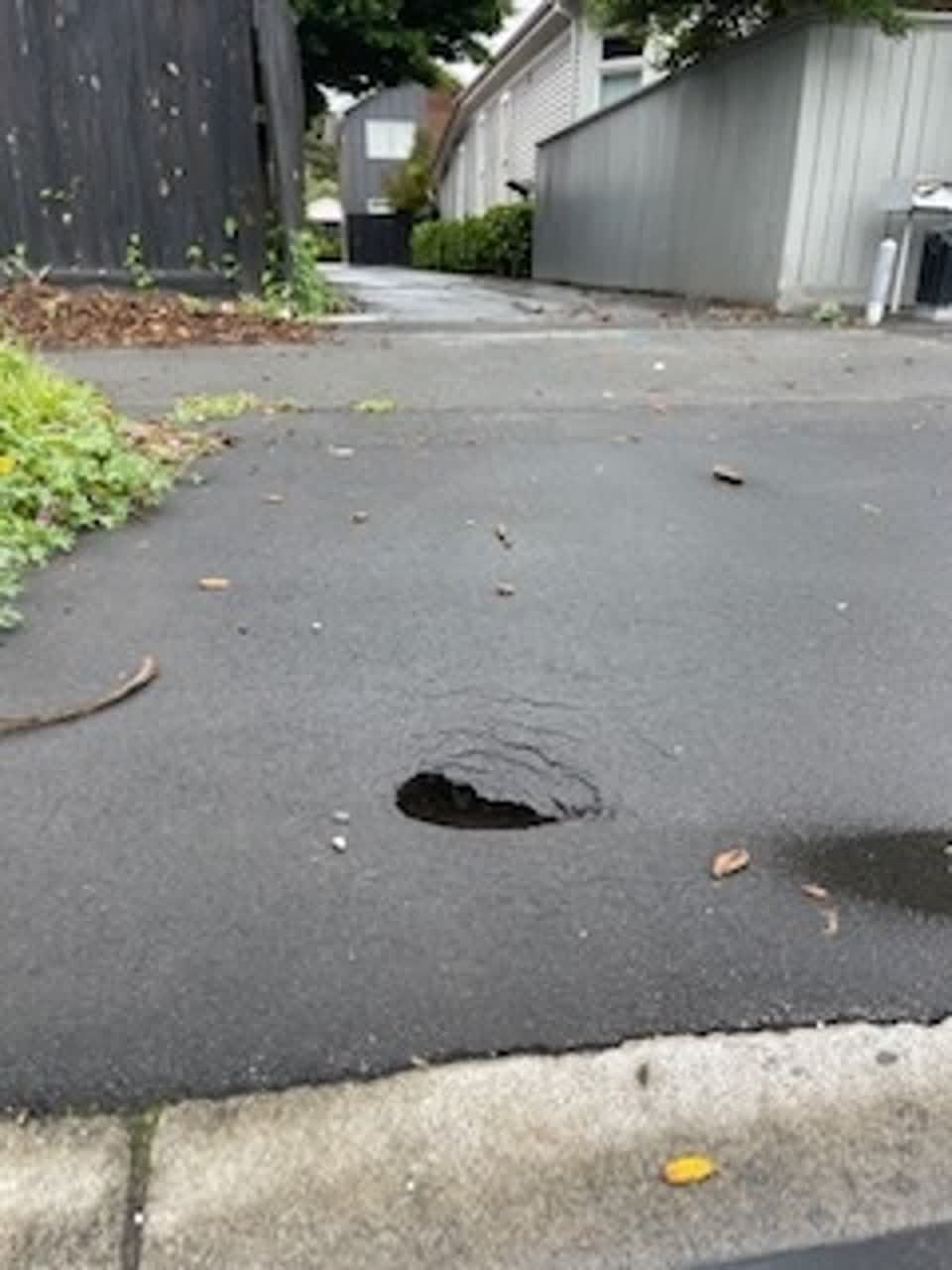The photograph attached to this roading/streets report