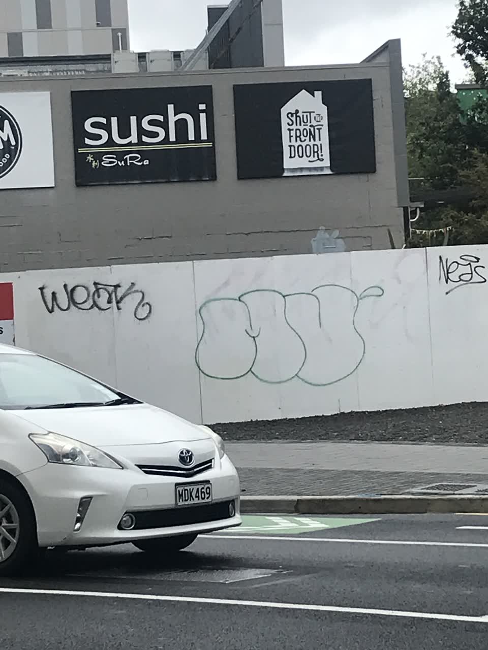 The photograph attached to this graffiti report