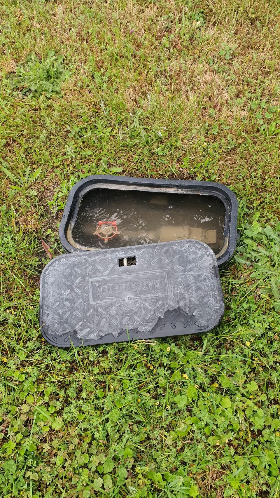 The photograph attached to this water leak report