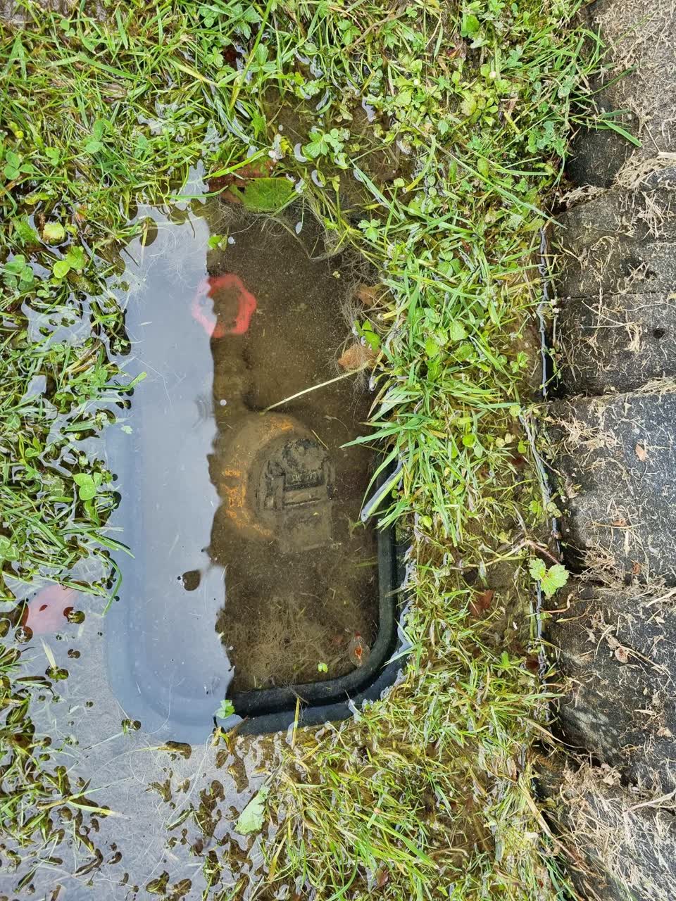 The photograph attached to this water leak report