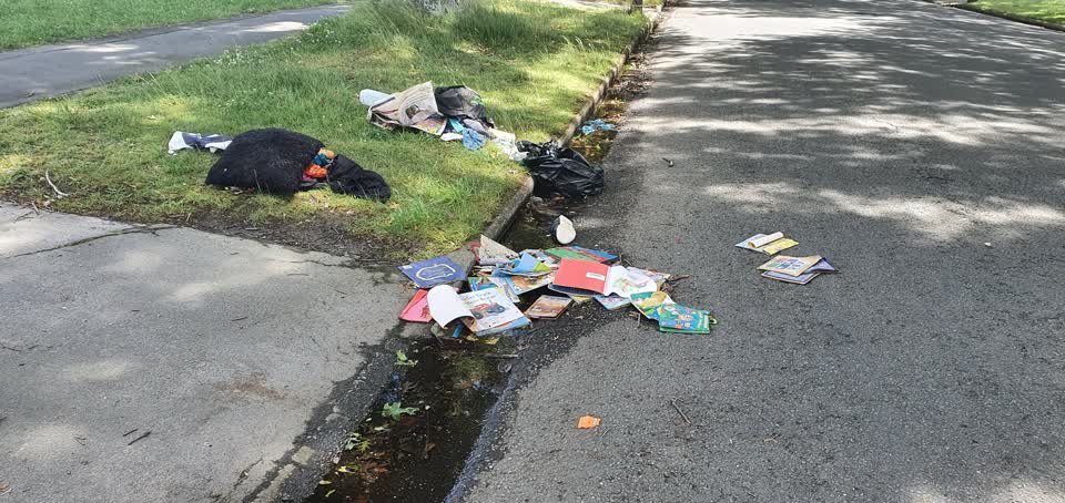 The photograph attached to this rubbish/recycling report