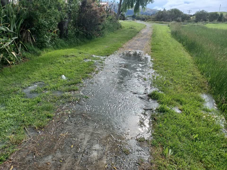 The photograph attached to this water leak report