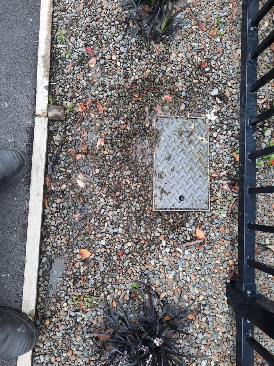 The photograph attached to this water leak report