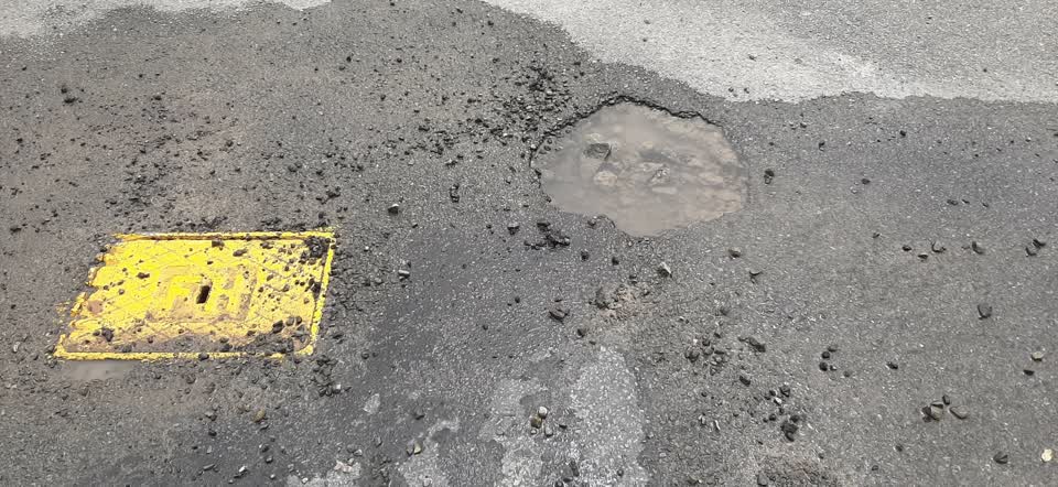 The photograph attached to this water leak report