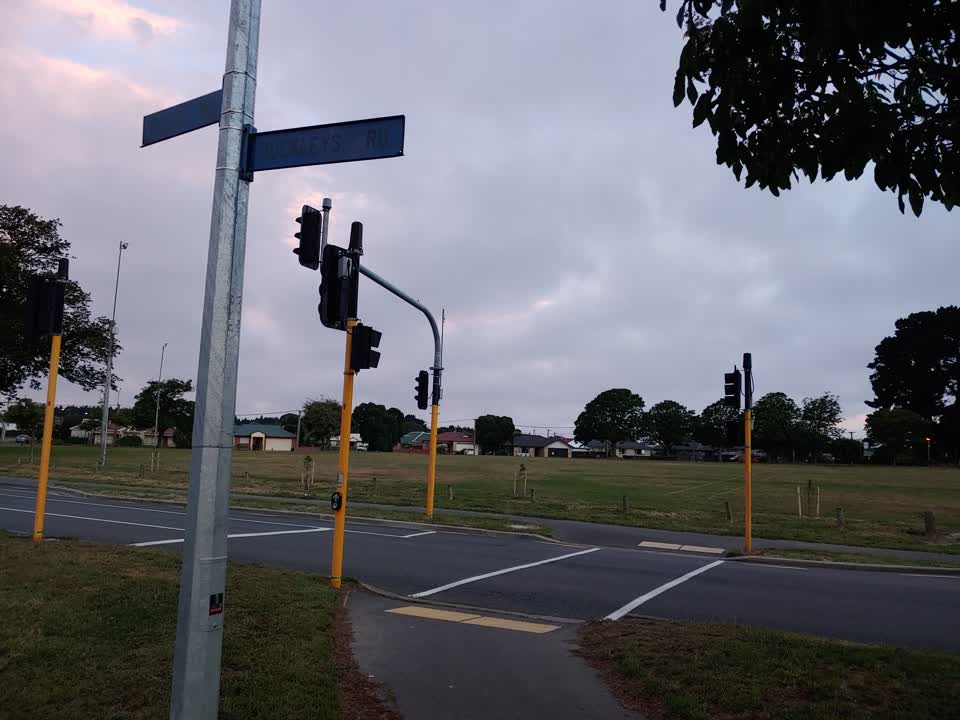 The photograph attached to this street light outage report