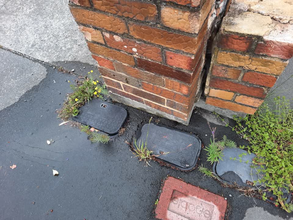 The photograph attached to this water leak report