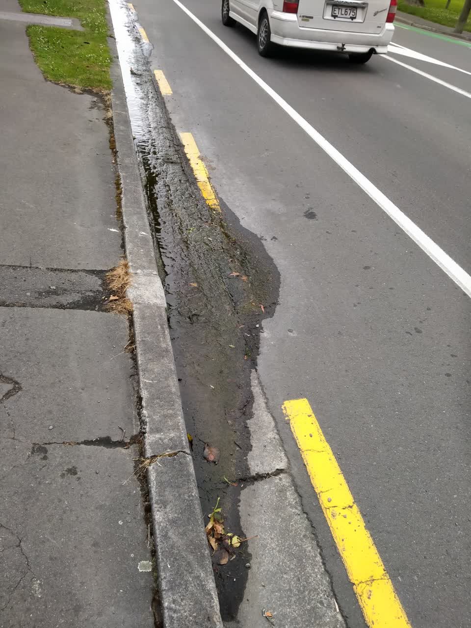 The photograph attached to this water leak report