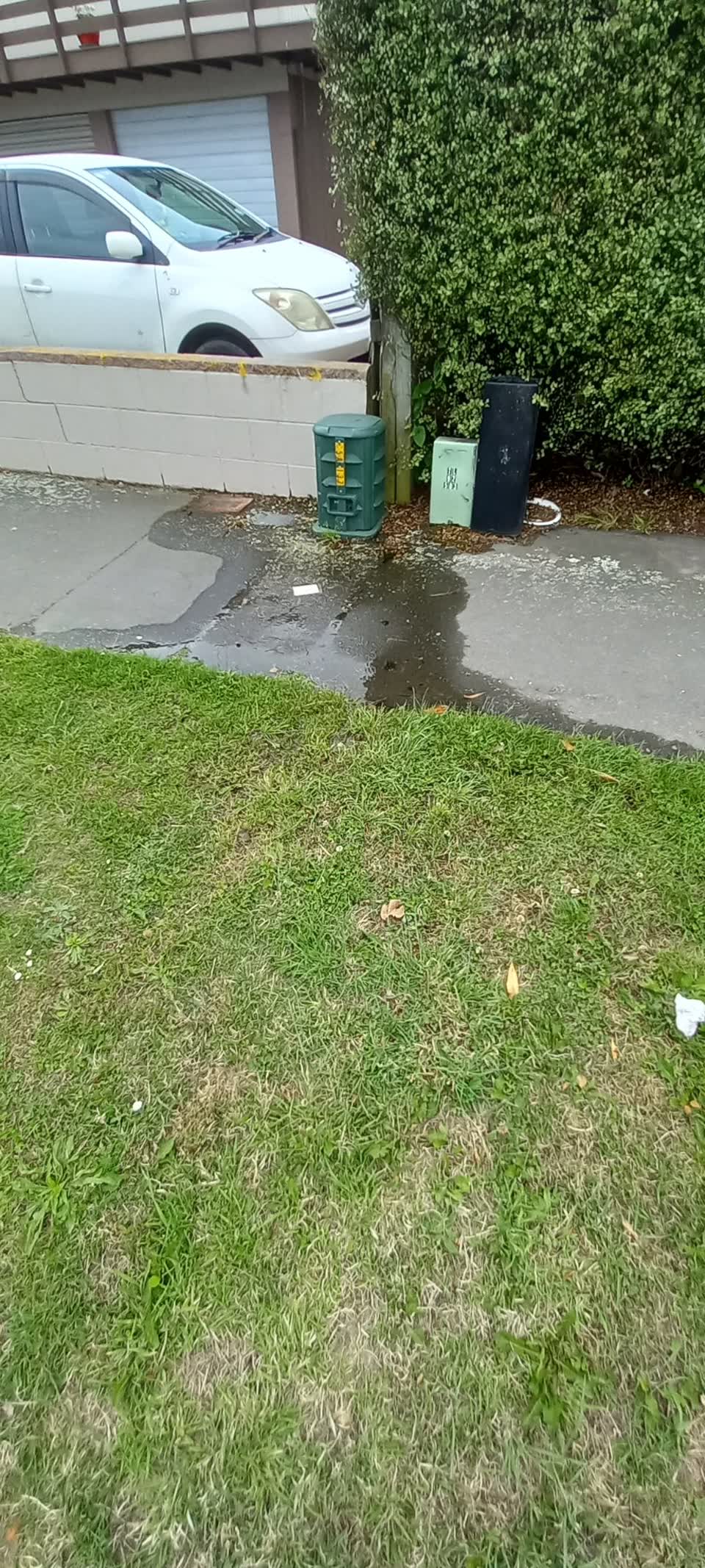 The photograph attached to this water leak report