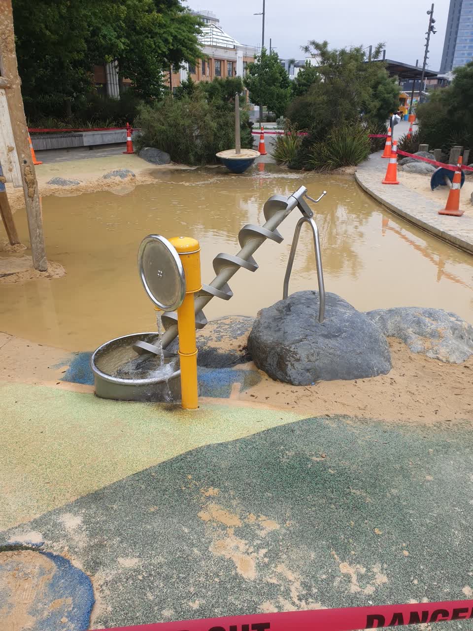 The photograph attached to this flooding report