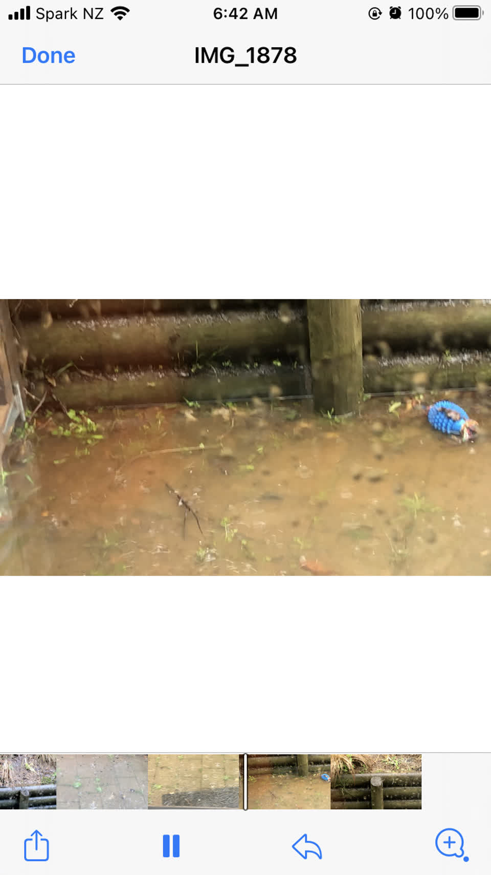 The photograph attached to this flooding report