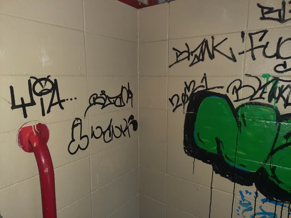 The photograph attached to this graffiti report
