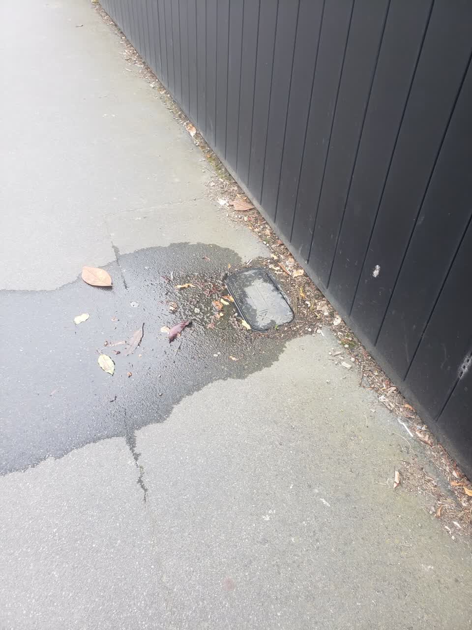 The photograph attached to this water leak report