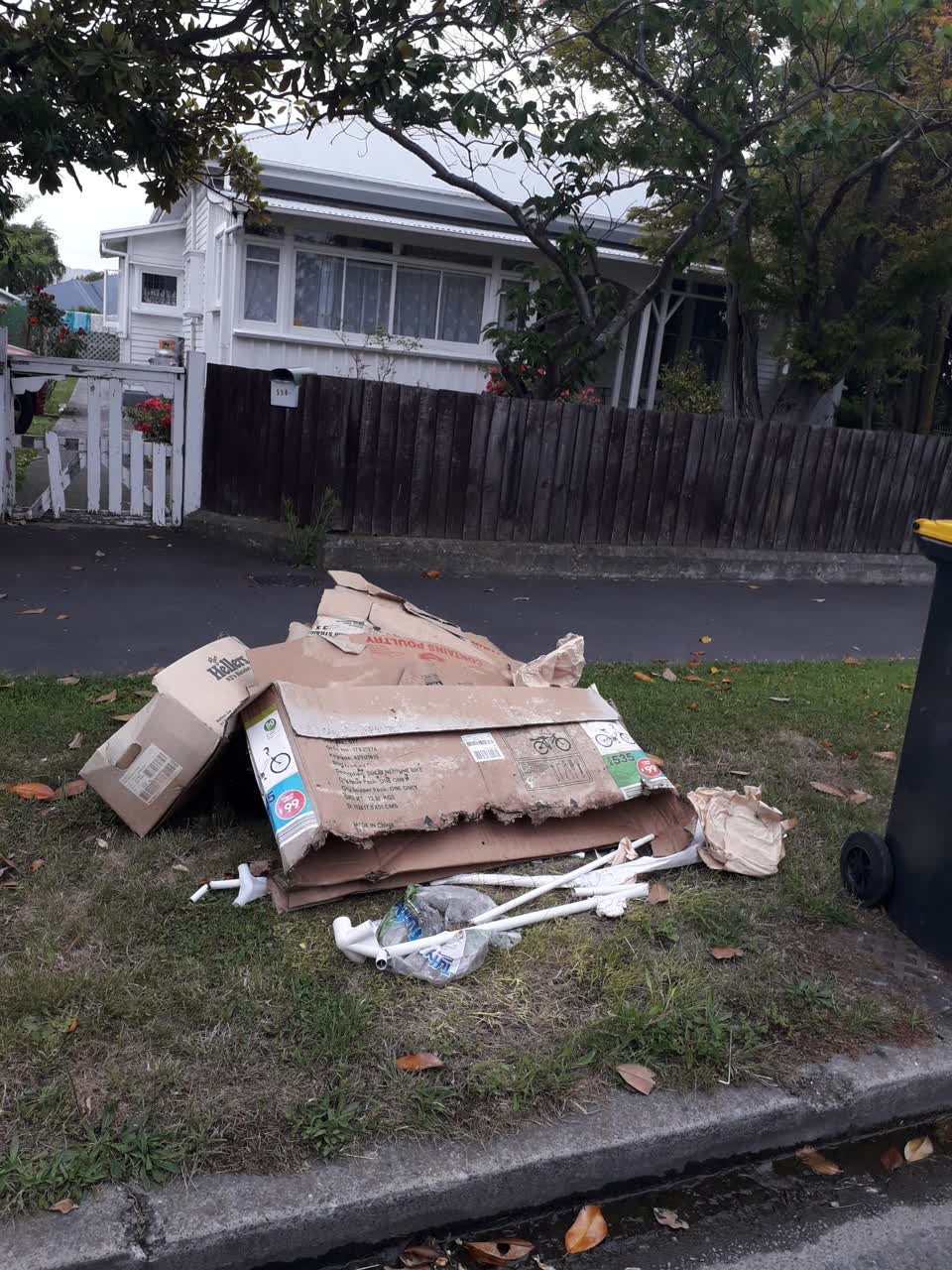 The photograph attached to this rubbish/recycling report