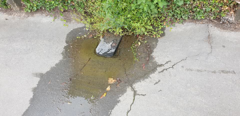 The photograph attached to this water leak report