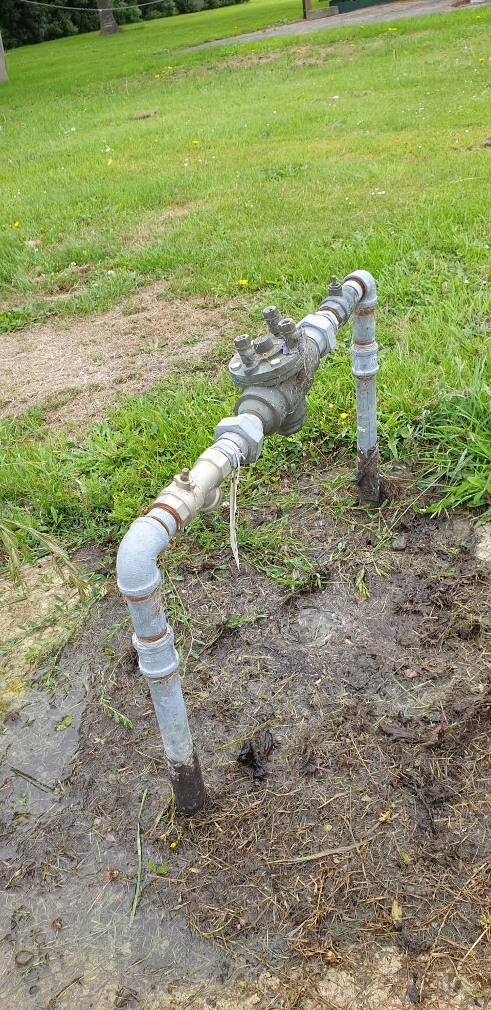 The photograph attached to this water leak report