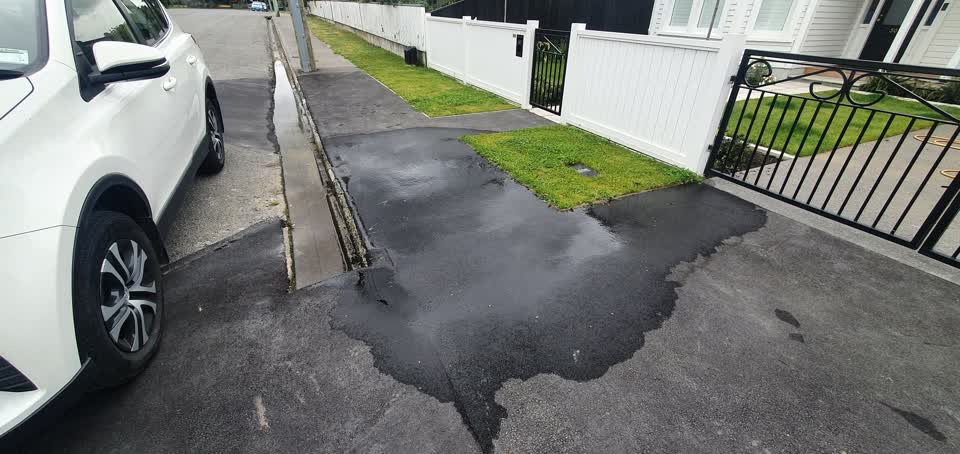 The photograph attached to this water leak report